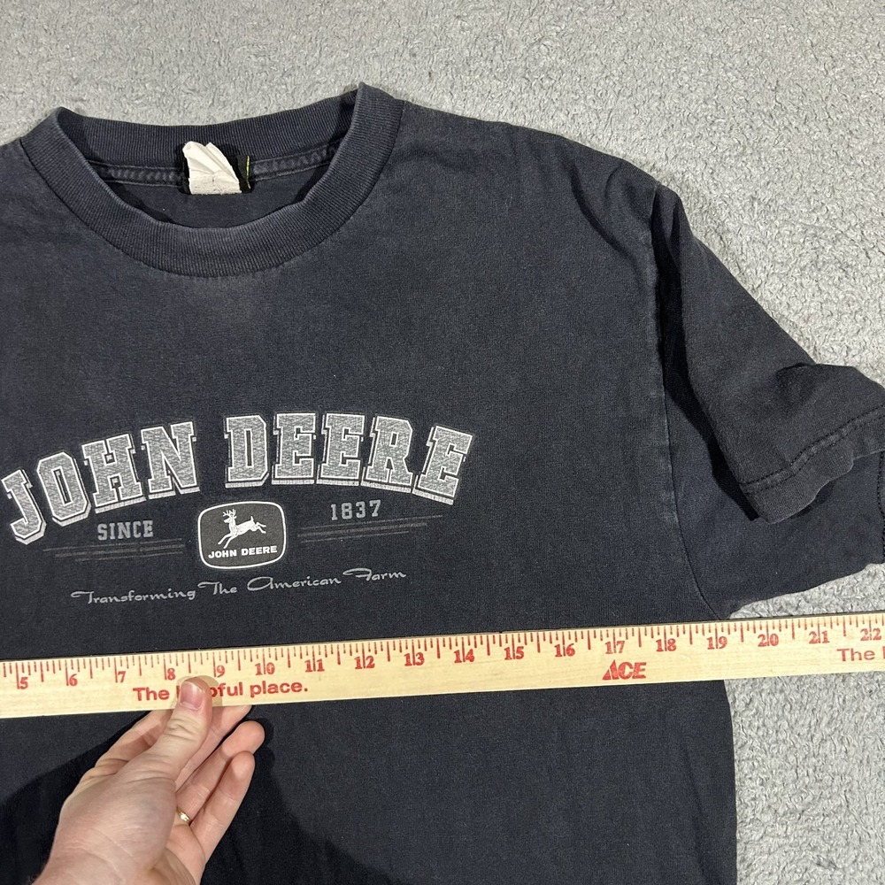 Vintage Y2k John Deere Men's Black Short Sleeve T-Shirt Medium #1824 - Picture 7 of 8